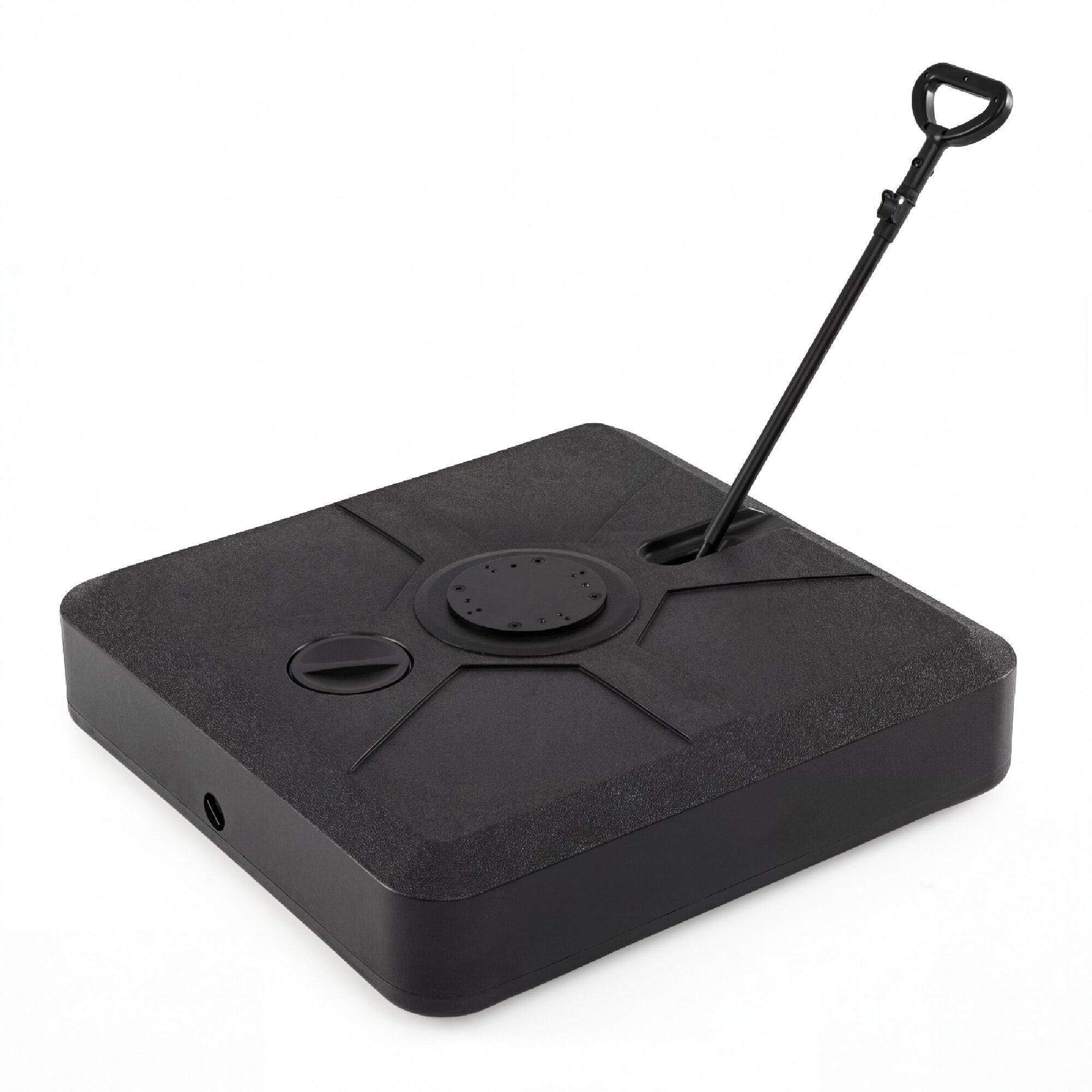 ELLEGNT 360¡ã Rotating Cantilever Umbrella Base-Retractable Pull Rod, Wheeled Mobility for Pool Area