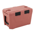 ELLEGNT 37 QT Portable Hard Cooler, Insulated Ice Chest with 2 Cup Holders, Pink