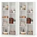 ELLEGNT 2 PCS 7-Cube Storage Bookcase-Freestanding, Vertical/Horizontal, 7 Compartments, White