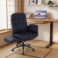 ELLEGNT Adjustable Swivel Chair with 5?Position Armrests-Criss Cross Vanity Stool for Makeup or Desk