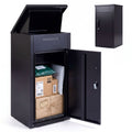 ELLEGNT Coded Lock Anti?Theft Delivery Box-Lockable Door with Anti?Theft Board, Package Box for Home, Black