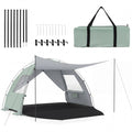ELLEGNT Pop?Up Beach Tent-5?6 Person Canopy Sun Shelter, UPF50+ Protection, Green