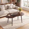ELLEGNT Cloud Coffee Table 39.5 in-Irregular Wood and Metal, Modern, for Living,Home Office,Small Spaces, Walnut