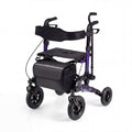 ELLEGNT Rollator Walker with Seat and Spring Suspension-Mobility Aid for Seniors Purple + Black