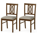 ELLEGNT 2 PCS Dining Chairs with Hollowed Backrest and Padded Seat-Upholstered Kitchen Chairs for Living Room