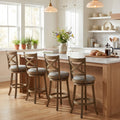 ELLEGNT 4 PCS 30 in Swivel Bar Stools with Backrests-Counter Height Kitchen Barstools