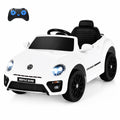 ELLEGNT 12V Licensed Volkswagen Beetle Kids Electric Car with Parent Remote 37-96 Months, White