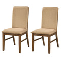 ELLEGNT 2 PCS Dining Chairs with Solid Rubber Wood Legs, Upholstered Seats for Extra Comfort
