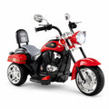 ELLEGNT Kids 6V 3-Wheel Electric Motorcycle Ride On Toy with Headlight and Horn Ages 3+, Firefighter