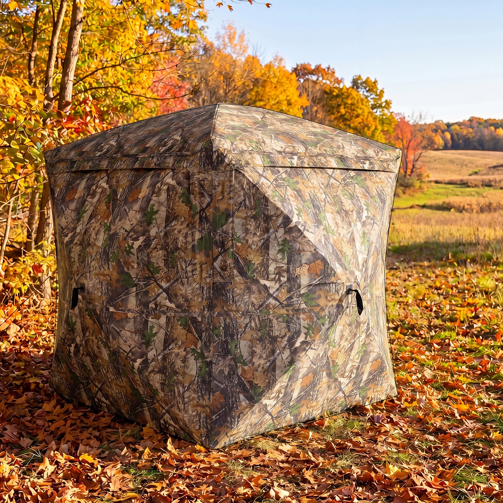 ELLEGNT Pop?Up Hunting Blind Tent with 270¡ã See?Through and Windows-Ground Blind for 2?3 Persons