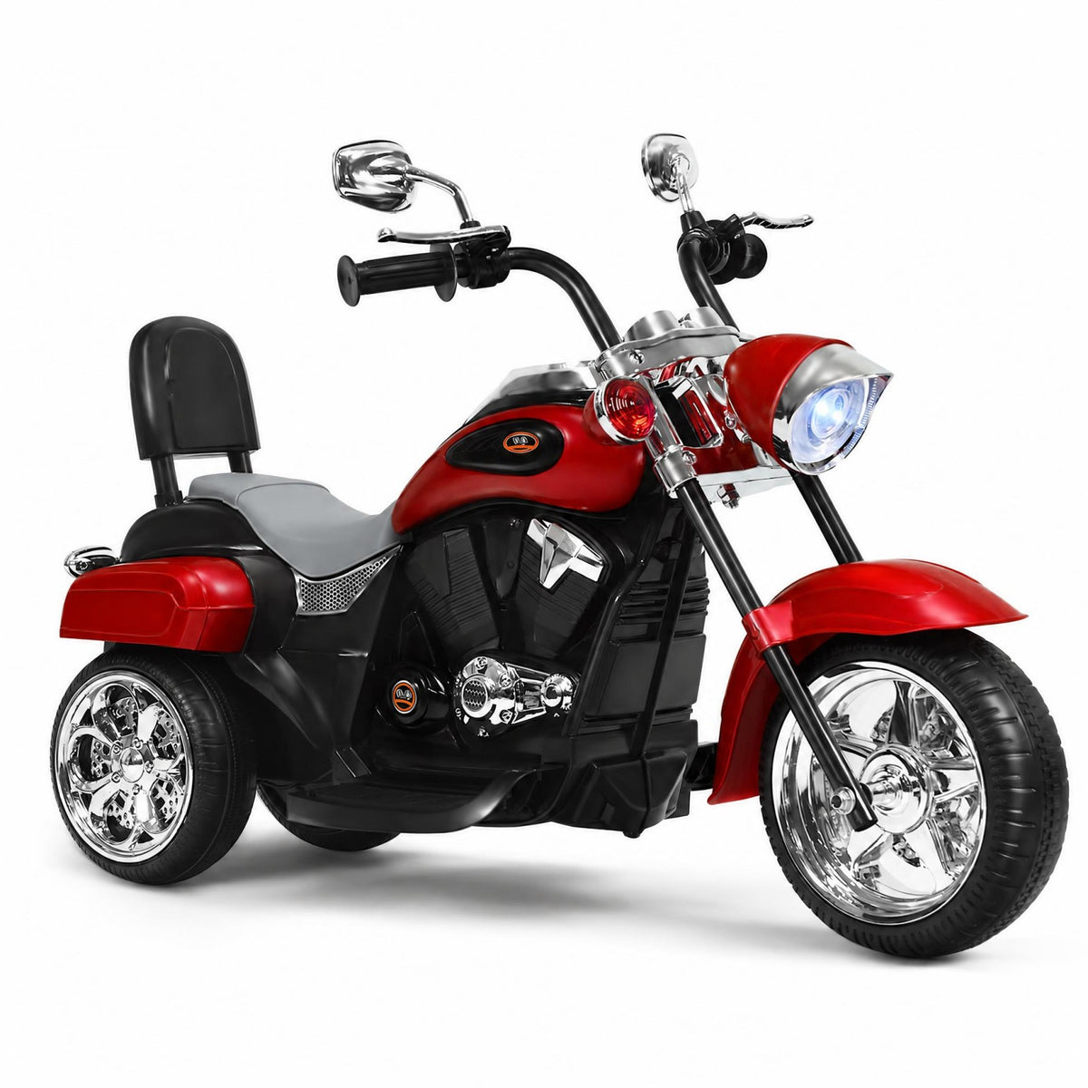 ELLEGNT Kids 6V 3-Wheel Electric Motorcycle Ride On Toy with Headlight and Horn Ages 3+, Red