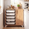 ELLEGNT Coffee Bar Storage Cabinet-Buffet Sideboard with 5 Removable Drawers