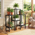 ELLEGNT 6-Tier Plastic Storage Shelves with Modular Design-Open Utility Shelving Unit Black