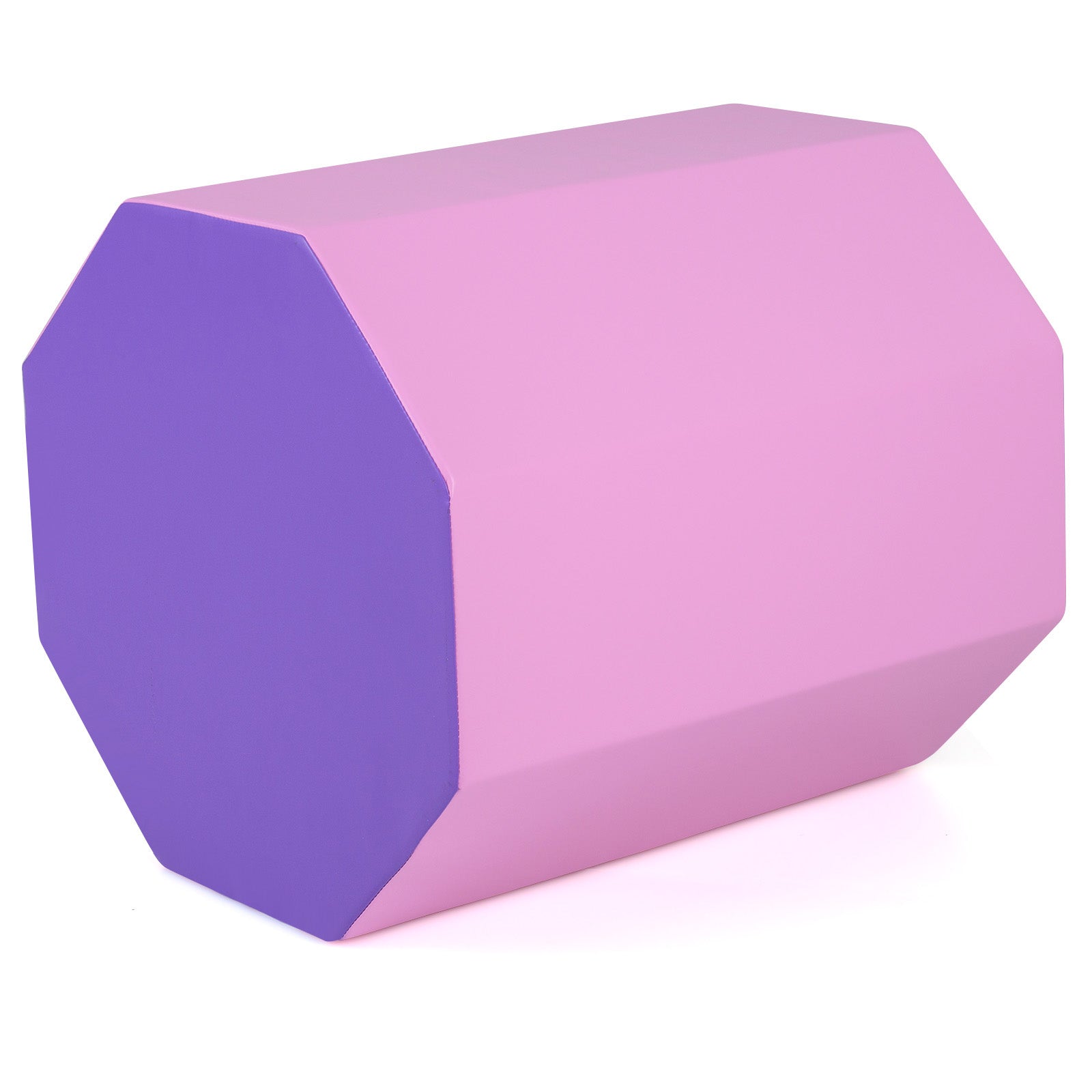 ELLEGNT 22.5x26 Inch Octagon Tumbling Mat with Cover-Gymnastics Skill Shape Training Mat ,Pink and Purple
