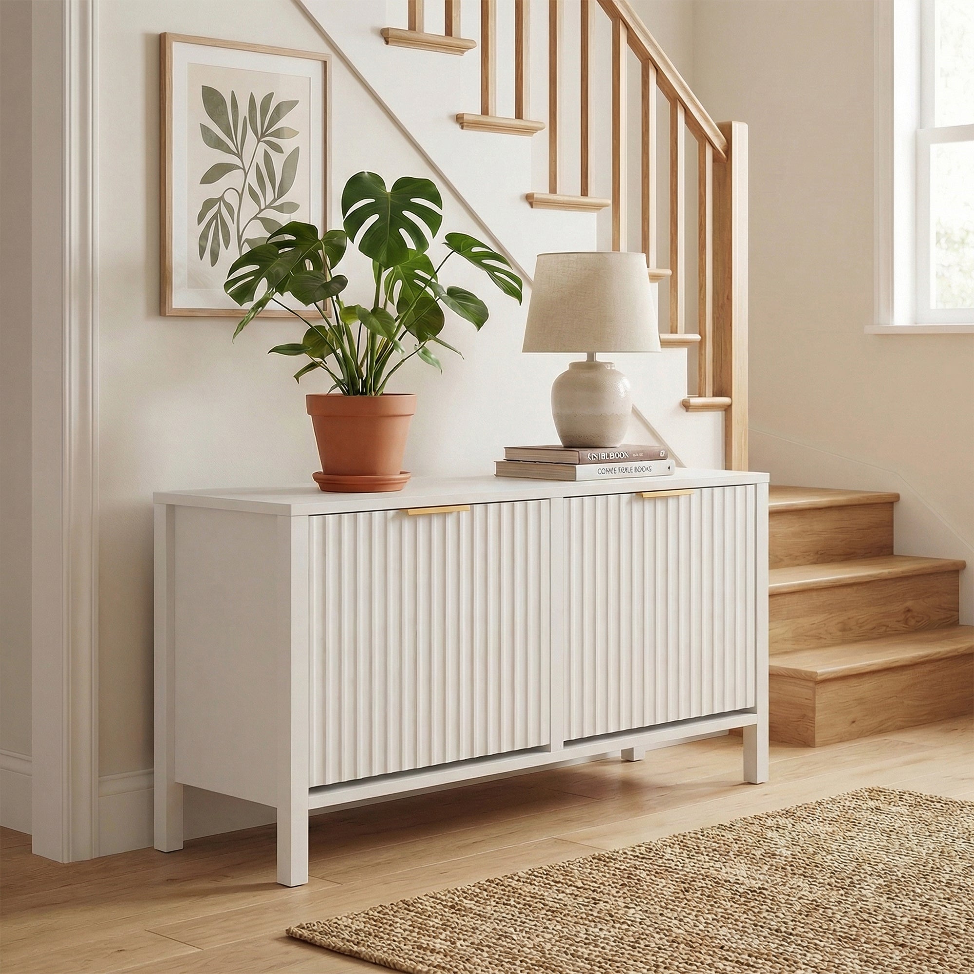 ELLEGNT Wooden Narrow Entryway Bench-2 Flip-Drawer Shoe Storage for Hallway, Mudroom, or Closet,White