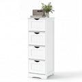 ELLEGNT 32.5 in Tall Bathroom Floor Cabinet with Anti-Tip Device-Freestanding for Bathroom Storage White