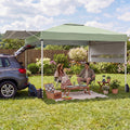 ELLEGNT Pop Up Canopy Tent 10x17 FT-Dual Adjustable Awnings for Sun Protection Green