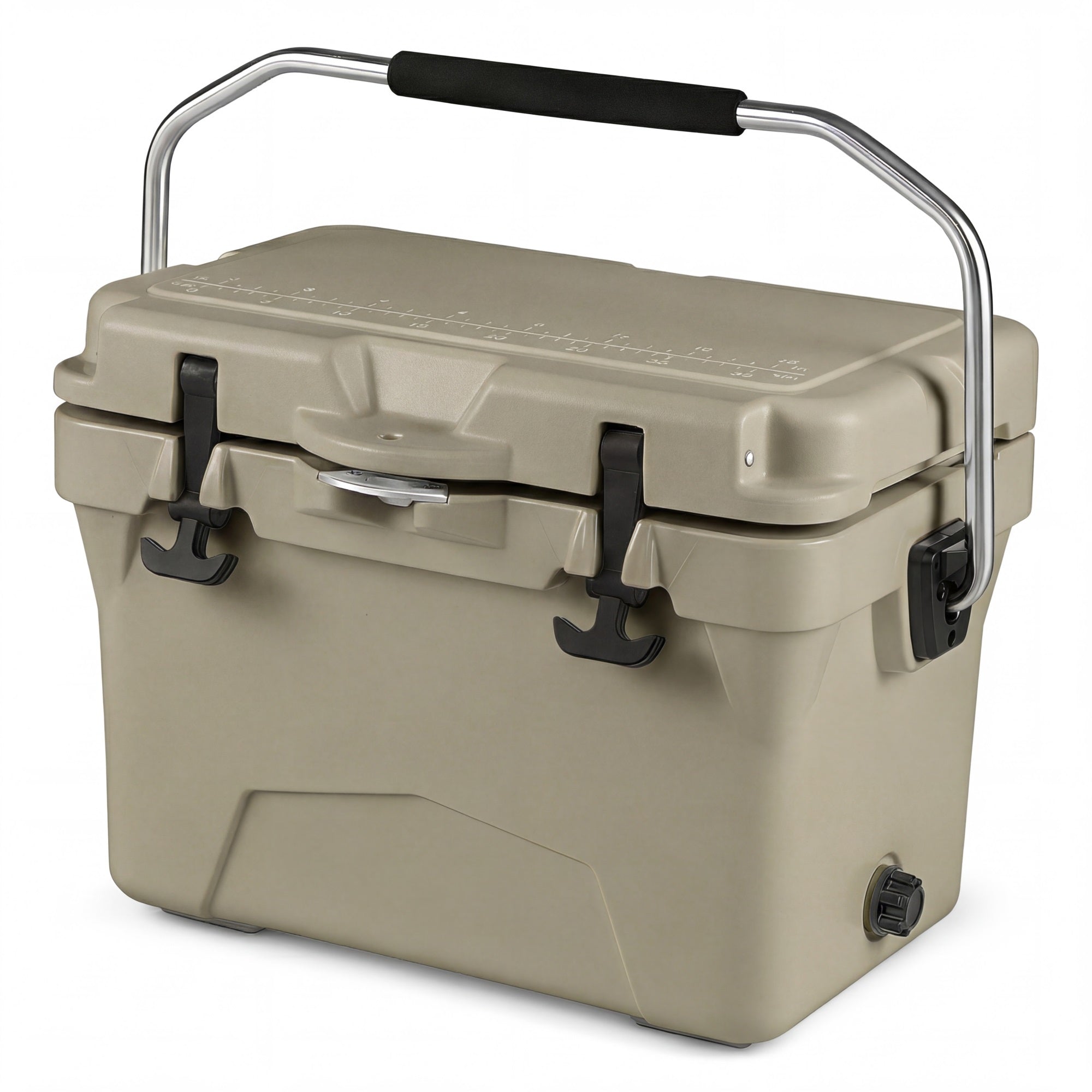 ELLEGNT 20 Quart Hard Cooler-Portable Ice Chest, 6?Day Ice Retention, Khaki