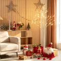 ELLEGNT 5FT White Lighted Birch Christmas Tree with 72 LED Lights Indoor Outdoor