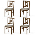 ELLEGNT 4 PCS Dining Chairs with Hollowed Backrest and Padded Seat-Upholstered Kitchen Chairs for Living Room