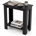 ELLEGNT 1 PCS Modern Sofa Side Table-2?Tier Compact Nightstand with Storage Shelf for Bedroom or Living Room