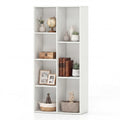 ELLEGNT 1 PCS 7-Cube Storage Bookcase-Freestanding, Vertical/Horizontal, 7 Compartments, White