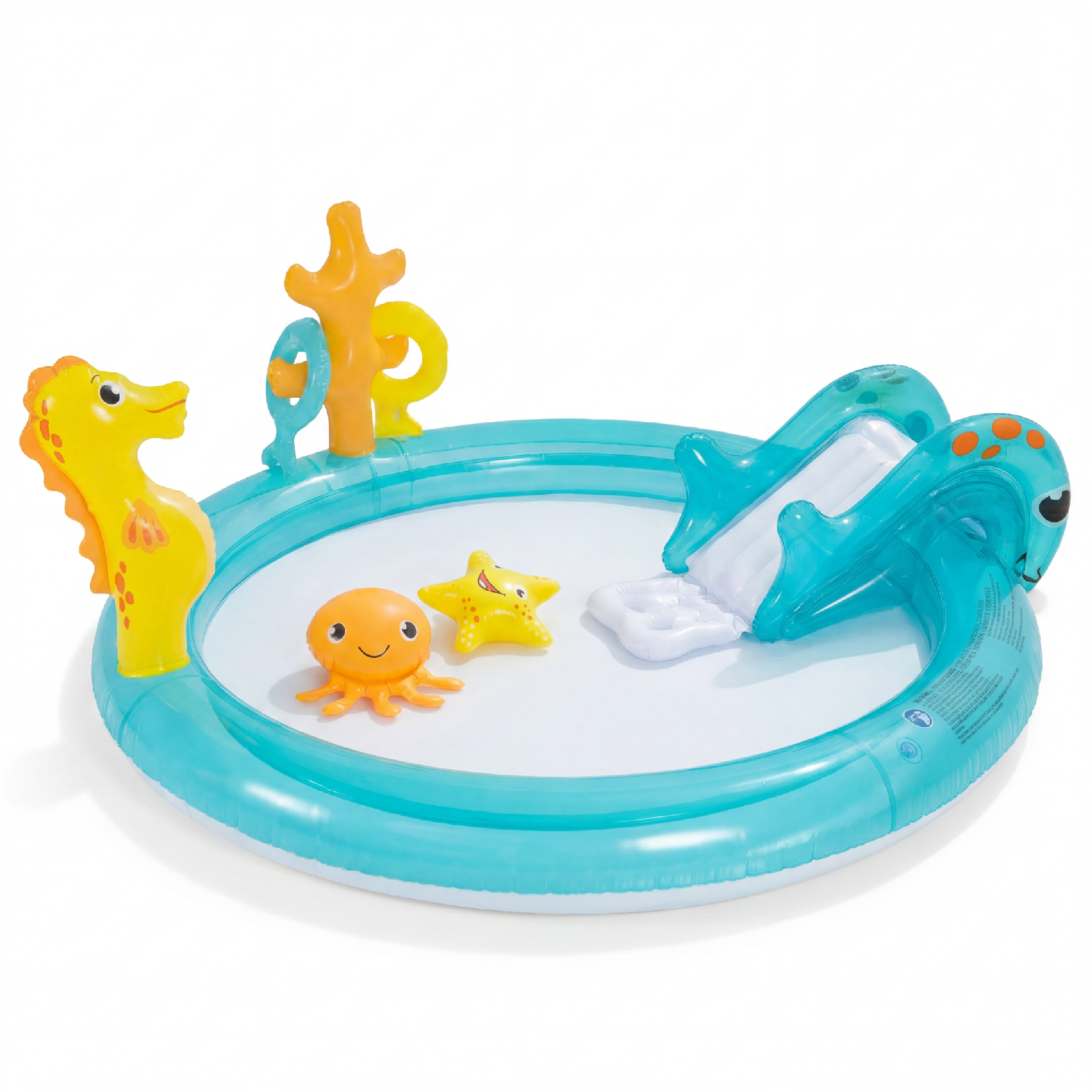 ELLEGNT Inflatable Backyard Water Park-Seahorse?shaped Sprinkler Play Center