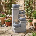 ELLEGNT 23 in LED Water Fountain-4?Tier Cascading Bowl Waterfall Fountain with Pump