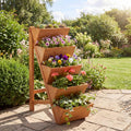 ELLEGNT 1 PCS 5?Tier Vertical Planter with Legs-Raised Garden Bed for Growing Vegetables, Flowers, Herbs, Orange