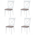 ELLEGNT 4 PCS Dining Chairs with Padded Seat and Comfort Backrest-Upholstered Side Chairs for Living Room