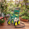 ELLEGNT 330 ft Hose Reel Cart-4-Wheel 5/8 in Large Capacity for Yard and Lawn Green