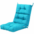 ELLEGNT 1 PCS Outdoor Chair Cushion-Tufted Back Pillow, Patio Seating Pad, Turquoise