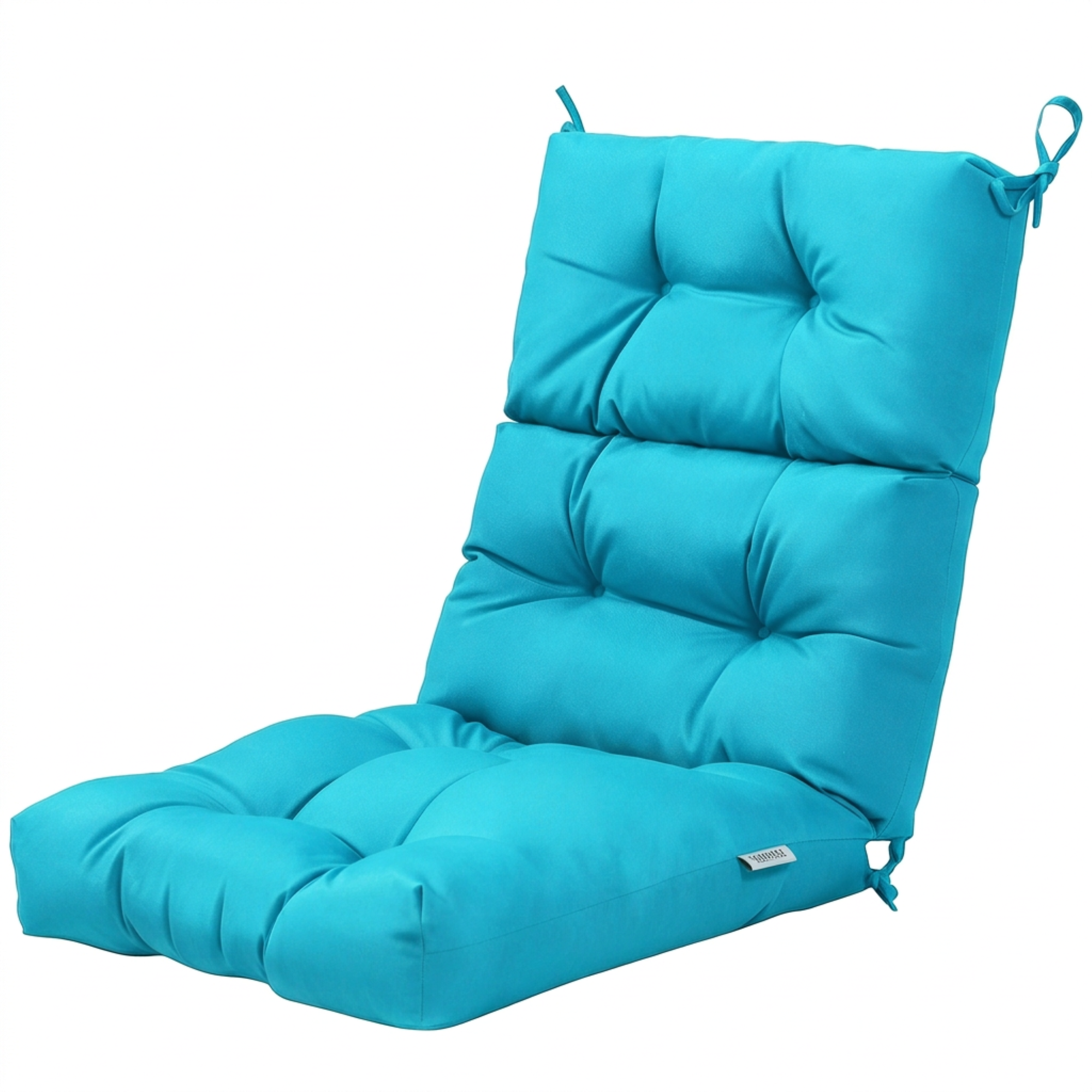 ELLEGNT 1 PCS Outdoor Chair Cushion-Tufted Back Pillow, Patio Seating Pad, Turquoise