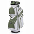 ELLEGNT 14?Way Full Length Divider Golf Cart Bag-Molded Lock Top, 11 Pockets for Storage, White + Green