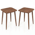 ELLEGNT 2 PCS Solid Rubber Wood Pedestal Table-36 Inch Farmhouse Kitchen Table for Rustic Dining
