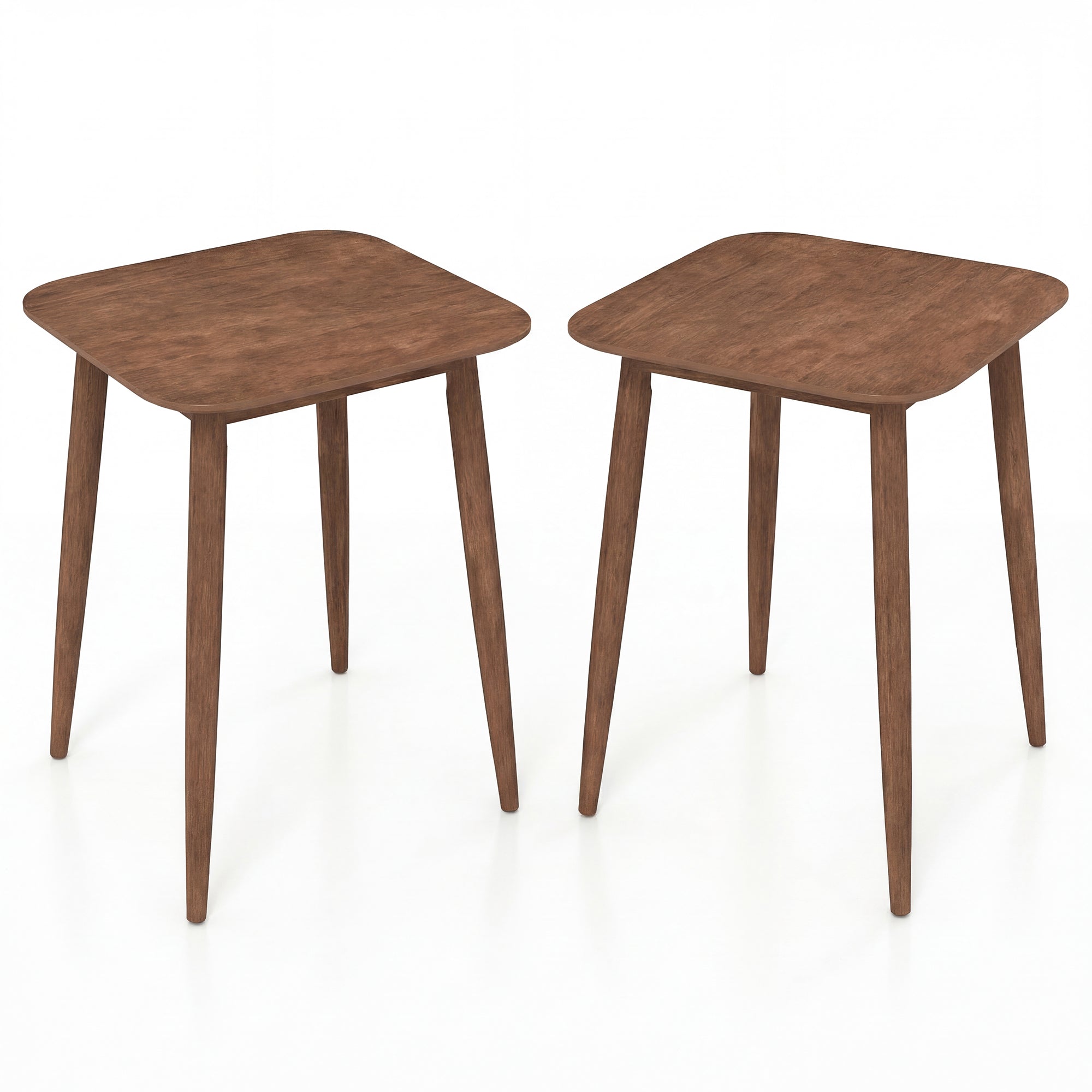 ELLEGNT 2 PCS Solid Rubber Wood Pedestal Table-36 Inch Farmhouse Kitchen Table for Rustic Dining