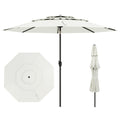 ELLEGNT 10 ft 3-Tier Vented Patio Umbrella with Air Vent-Large Market Table Umbrella for Outdoor Sun Shade