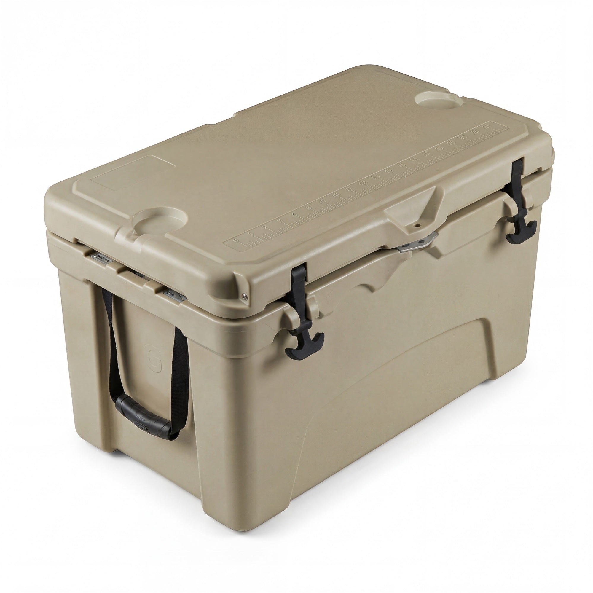 ELLEGNT 45 Quart Hard Cooler-Portable Ice Chest, 6?Day Ice Retention, Khaki