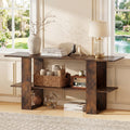 ELLEGNT TV Stand-Entertainment Center with Storage Shelf for TVs up to 55 in, Rustic Brown