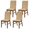 ELLEGNT 4 PCS Dining Chairs with Solid Rubber Wood Legs, Upholstered Seats for Extra Comfort