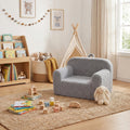 ELLEGNT Kids Couch-Comfy Toddler Chair with Removable Cover, Non-Slip Bottom, and Easy-Carry Handle Gray