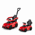 ELLEGNT 3-in-1 Toddler Ride On Push Car Toyota Licensed Parent Handle Music Storage Ages 1.5-5, Red