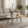 ELLEGNT Cloud Coffee Table 39.5 in-Irregular Wood and Metal, Modern, for Living,Home Office,Small Spaces, Natural