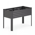ELLEGNT 1 PCS Metal Raised Garden Bed-Galvanized Planter Box with Legs, Elevated for Vegetables, Gray