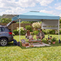 ELLEGNT Pop Up Canopy Tent 10x17 FT-Dual Adjustable Awnings for Sun Protection Blue