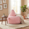 ELLEGNT Adult Bean Bag Chair-Soft Corduroy Cover and Sponge Filling for Living Room, Bedroom, or Dorm Pink