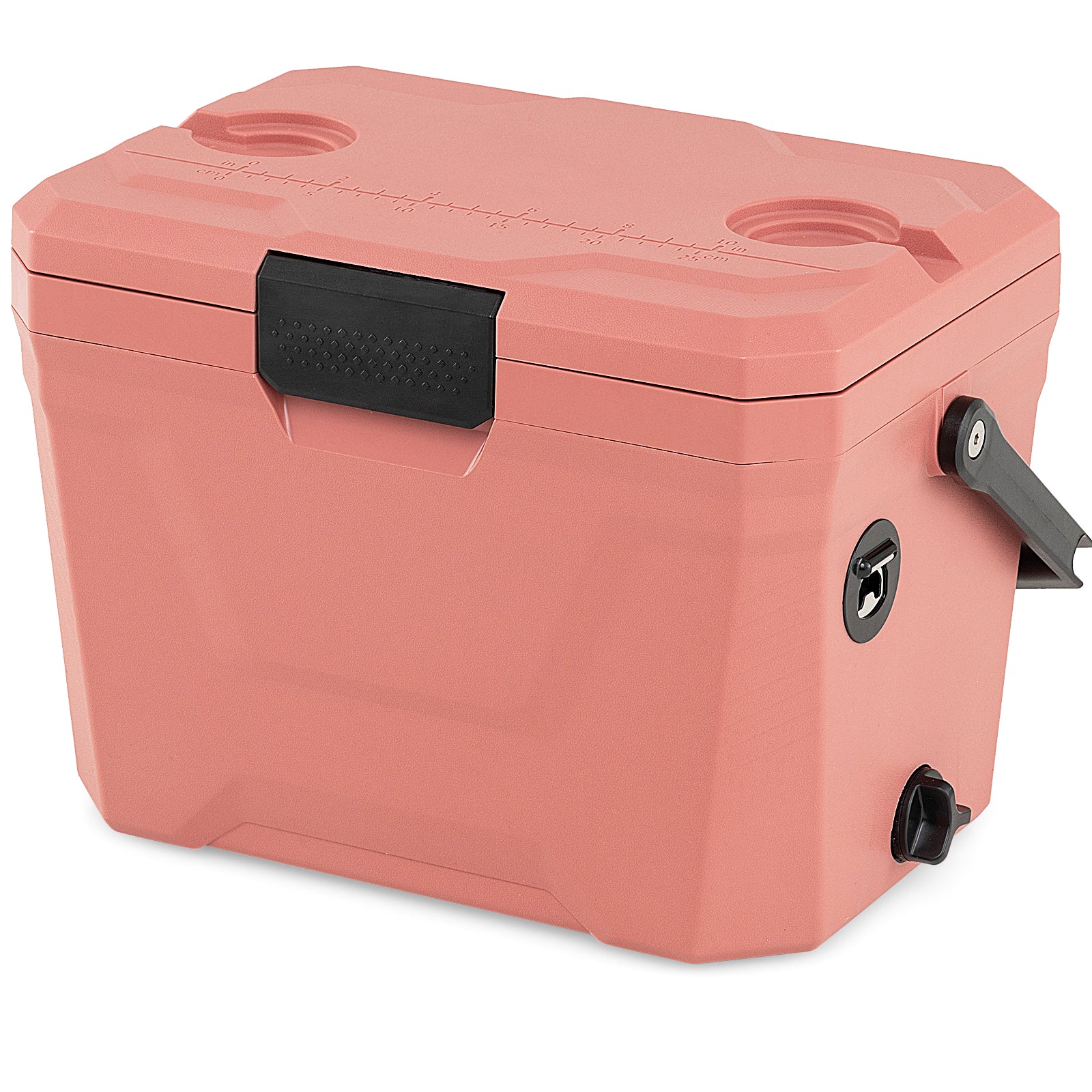 ELLEGNT 21 QT Portable Hard Cooler, Insulated Ice Chest with 2 Cup Holders, Pink