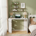 ELLEGNT Compact 36 in Writing Desk-3 Open Shelves, Freestanding with Anti?Tipping Kit
