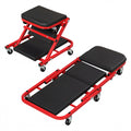 ELLEGNT Z-Shaped Folding Garage Creeper and Stool-36 in Flat Rolling Automotive Crawler, Space-Saving Workshop Seat