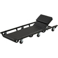 ELLEGNT Padded Rolling Creeper Cart-40 Inch with Adjustable Backrest and Headrest for Mechanics, Black
